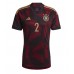 Camisa de Futebol Alemanha Antonio Rudiger #2 Equipamento Secundário Mundo 2022 Manga Curta